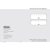 Viking VEWD103 Drawer manual cover