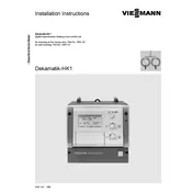 Viessmann Dekamatik-HK1 Control Unit manual cover