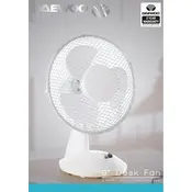 Daewoo 9Inch Desk Fan COL1062 Fan manual cover