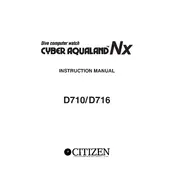 Citizen D710 Watch manual cover