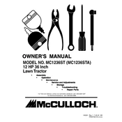 McCulloch MC1236ST manual cover