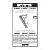 Bostitch BTF83PL Nailer manual cover