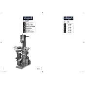 Scheppach Ox 3-1000 16040938 Log Splitter manual cover