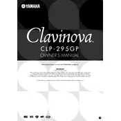 Yamaha Clavinova CLP-295GP Piano manual cover