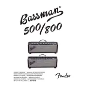 Fender Bassman 500 2249600000 120V 60Hz NA Amplifier manual cover