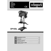 Scheppach DP16SL CH 4906807903 Drill manual cover