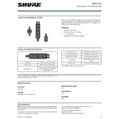 Shure RMCE-LTG Cable manual cover