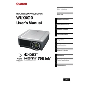 Canon WUX6010 manual cover