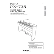 Casio Privia PX735 Keyboard manual cover