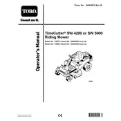 Toro TimeCutter SW 4200 74675 Mower manual cover