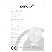 Korona 81002 Fan manual cover