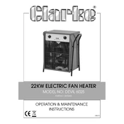 Clarke 6925430 Devil 6025 22KW Electric Fan Heater manual cover