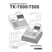 Casio TK-7000 Cash Register manual cover