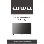 Aiwa AW650U TV manual cover