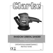 Clarke 6462012 CROS3 Random Orbital Sander manual cover