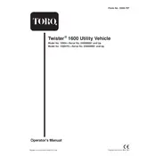 Toro Twister 1600 12004 Utility Vehicle manual cover