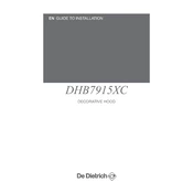 De Dietrich DHB7915XC Hood manual cover