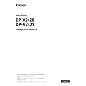 Canon DP-V2420 manual cover