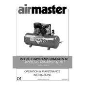 Clarke 2245310 Airmaster 18 150p Air Compressor manual cover