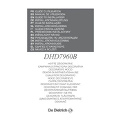 De Dietrich DHD7960B Hood manual cover