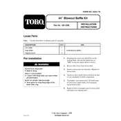 Toro Z Master Series 100-3295 Baffle Kit manual cover