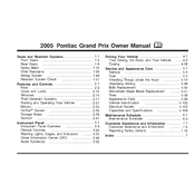 Pontiac Grand Prix 2005 manual cover