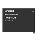 Yamaha YAS-108 Soundbar manual cover