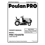 Poulan Pro PRK17G42STB Tractor manual cover