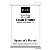 Toro Wheel Horse 17-44HXLE 71280 Tractor manual cover