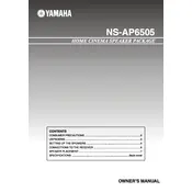 Yamaha NS-AP6505 Speaker manual cover