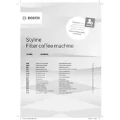 Bosch Styline TKA8013 Coffee Machine manual cover