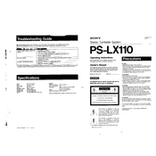 Sony PS-LX110 manual cover