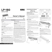 KORG LP-180 manual cover