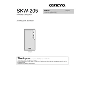 Onkyo SKW 205 manual cover