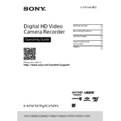 Sony HDR-CX240 manual cover