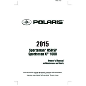 Polaris Sportsman 850 SP, Sportsman XP 1000 manual cover