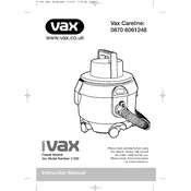 Vax V-020 manual cover