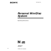 Sony ZS-M7 manual cover