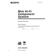 Sony DHC-MD595 manual cover