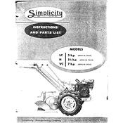 Simplicity H Tractor manual cover