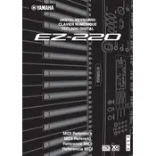 Yamaha EZ-220 Keyboard manual cover