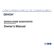 Denon Denon Home Subwoofer manual cover