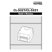 Citizen CL-S321 Printer manual cover