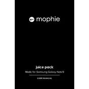 Mophie Samsung Galaxy Note 9 Juice Pack Battery Case manual cover