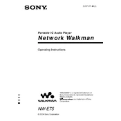 Sony NW-E75 manual cover