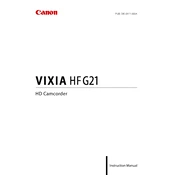 Canon VIXIA HF G21 manual cover