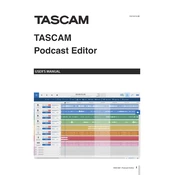 Tascam Podcast Editor manual cover