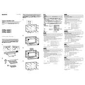 Sony CRU-40X1 manual cover