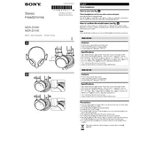 Sony MDR-ZX100 manual cover