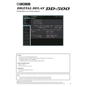 Boss DD-500 Editor manual cover